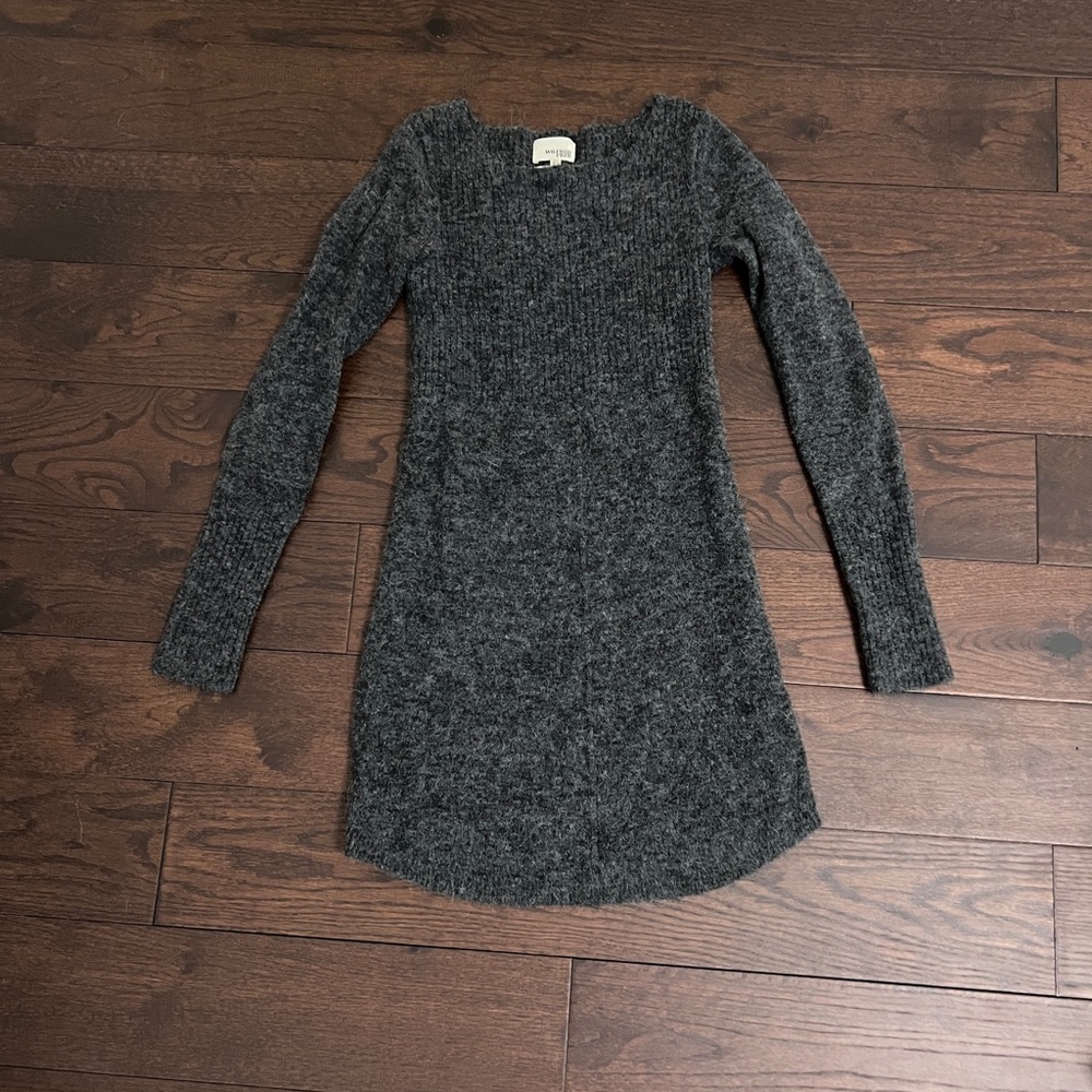 Women’s Aritzia Wilfred Free Grey Alpaca Dress Wool Blend Sweater Dress XS